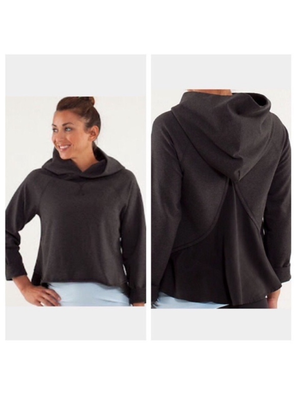 Lululemon Pull Me Over Hoodie
Heathered Black / Grey Comfy